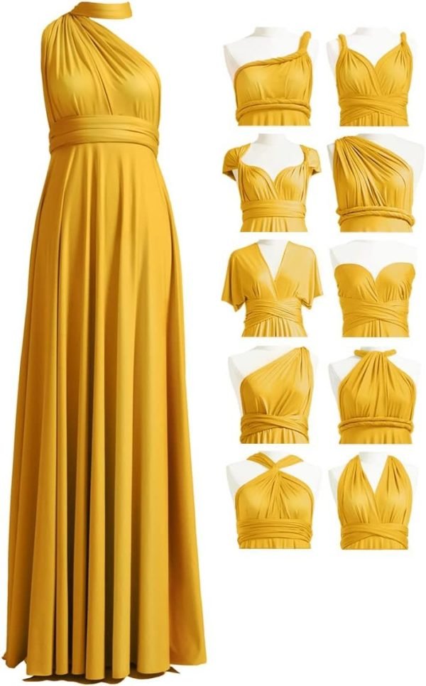 Infinity Dress with Bandeau, Convertible Bridesmaid Dress, Long, Plus Size, Multi-Way Dress, Twist Wrap Dress