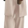 Women's 2024 Fall 2 Piece Blazer Set Casual Loose Long Blazer Jackets and Dressy Wide Leg Pant Suits with Pockets