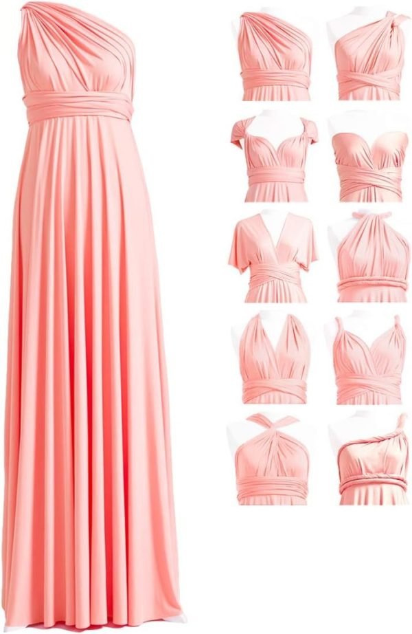 Infinity Dress with Bandeau, Convertible Bridesmaid Dress, Long, Plus Size, Multi-Way Dress, Twist Wrap Dress