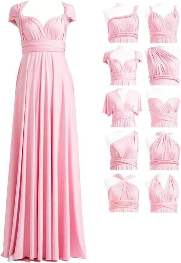 Infinity Dress with Bandeau, Convertible Bridesmaid Dress, Long, Plus Size, Multi-Way Dress, Twist Wrap Dress