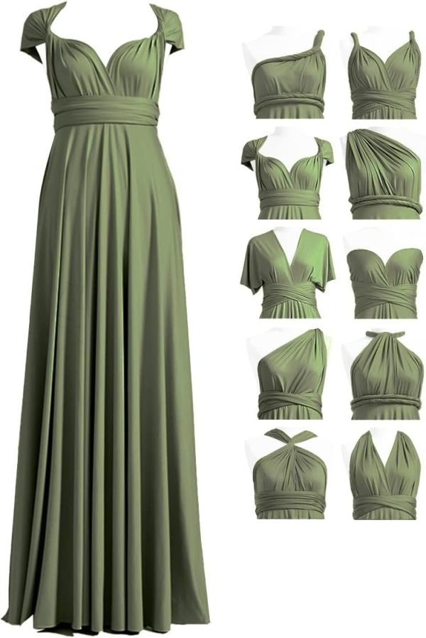 Infinity Dress with Bandeau, Convertible Bridesmaid Dress, Long, Plus Size, Multi-Way Dress, Twist Wrap Dress