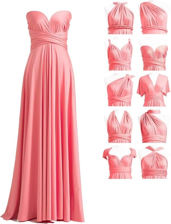 Infinity Dress with Bandeau, Convertible Bridesmaid Dress, Long, Plus Size, Multi-Way Dress, Twist Wrap Dress