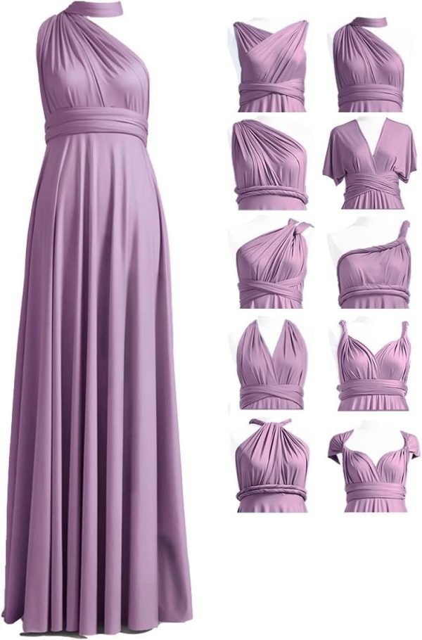 Infinity Dress with Bandeau, Convertible Bridesmaid Dress, Long, Plus Size, Multi-Way Dress, Twist Wrap Dress