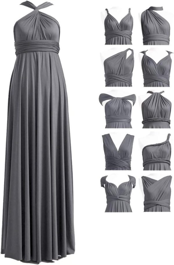 Infinity Dress with Bandeau, Convertible Bridesmaid Dress, Long, Plus Size, Multi-Way Dress, Twist Wrap Dress