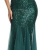 Women Sequin Dress Tulle Party Dress for Women Sexy V-Neck Dress Formal Long Dresses Evening Prom Gowns