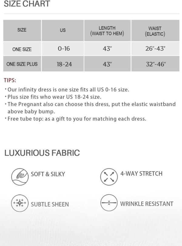 Infinity Dress with Bandeau, Convertible Bridesmaid Dress, Long, Plus Size, Multi-Way Dress, Twist Wrap Dress