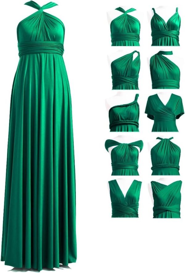 Infinity Dress with Bandeau, Convertible Bridesmaid Dress, Long, Plus Size, Multi-Way Dress, Twist Wrap Dress