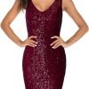 Women Sequin Dress Tulle Party Dress for Women Sexy V-Neck Dress Formal Long Dresses Evening Prom Gowns