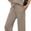 Two Piece Sets for Women Summer Outfits Lounge Sets Mock Neck Tops Wide Leg Crop Pants Vacation Travel Outfits