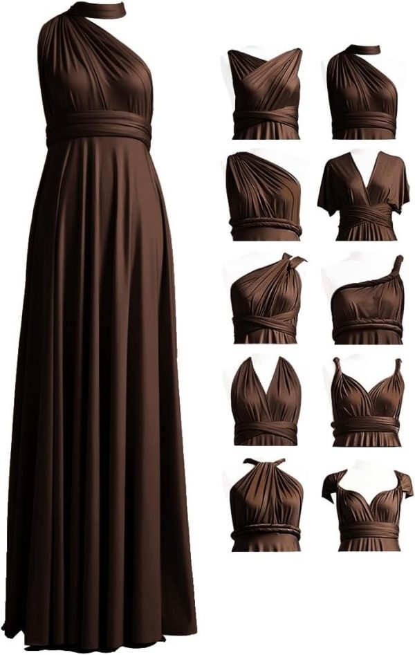 Infinity Dress with Bandeau, Convertible Bridesmaid Dress, Long, Plus Size, Multi-Way Dress, Twist Wrap Dress