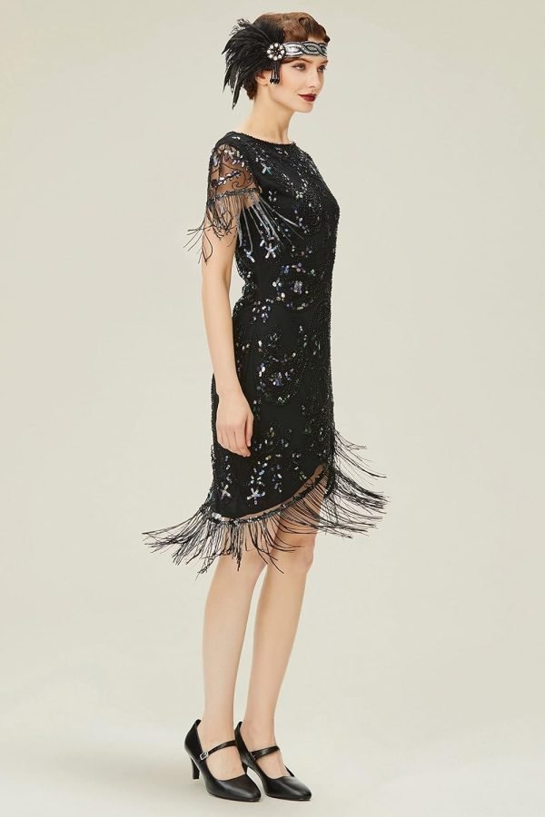 1920s Flapper Dress Great Gatsby Fringed Sequins Dress for Prom Party
