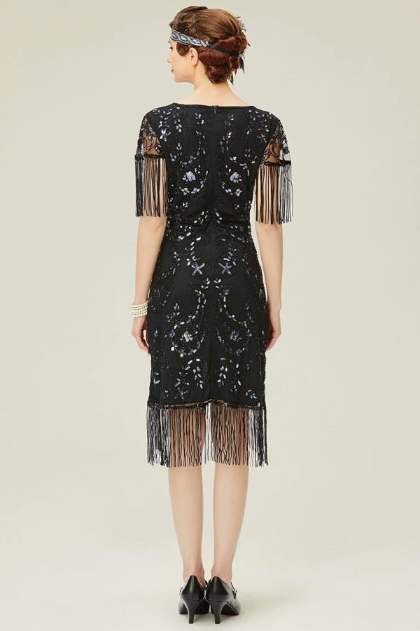 1920s Flapper Dress Great Gatsby Fringed Sequins Dress for Prom Party