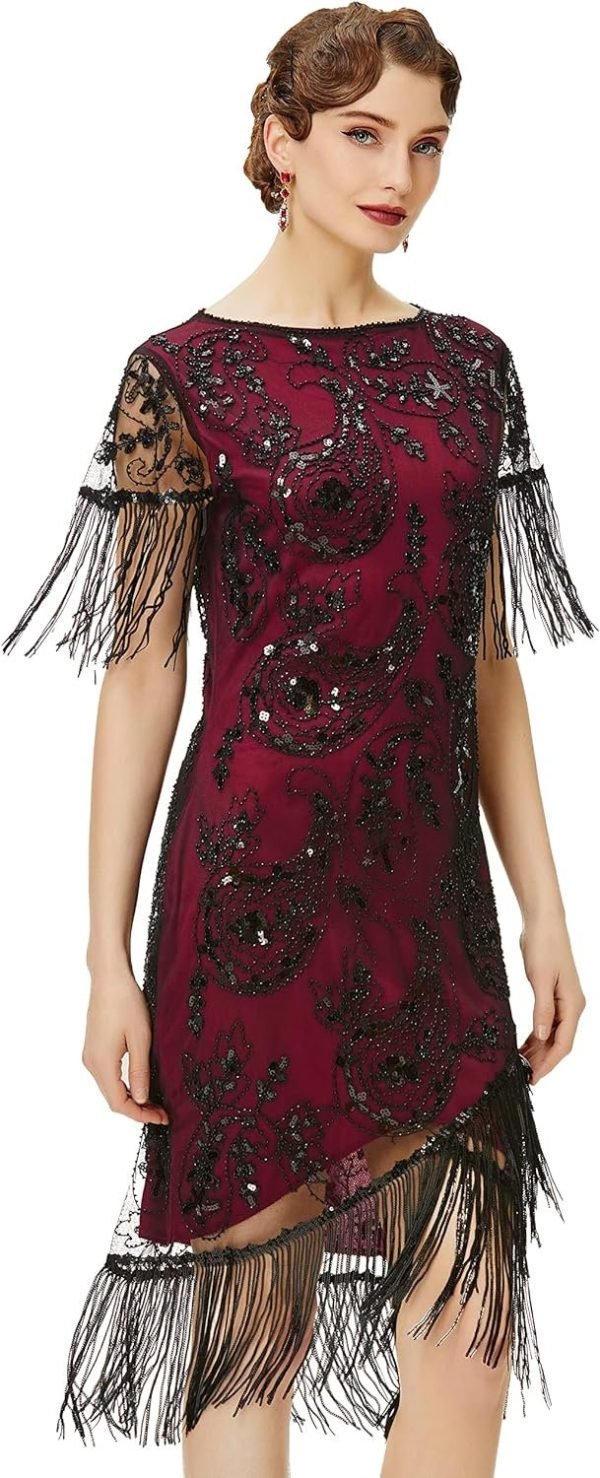 1920s Flapper Dress Great Gatsby Fringed Sequins Dress for Prom Party