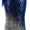 Women's Asymmetric Ribbon Gradient Sequin Mermaid Long Prom Dress