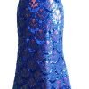 Women's V Neck Splicing Tulle Pattern Sequin Elegant Long Mermaid Prom Dress
