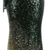Women's Asymmetric Ribbon Gradient Sequin Mermaid Long Prom Dress