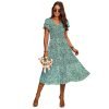 Elegant Office Midi A-Line Dress – All-Season Formal Wear
