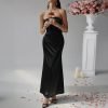 French-Style Sexy Slim-Fit Strapless Evening Gown – Long Dress