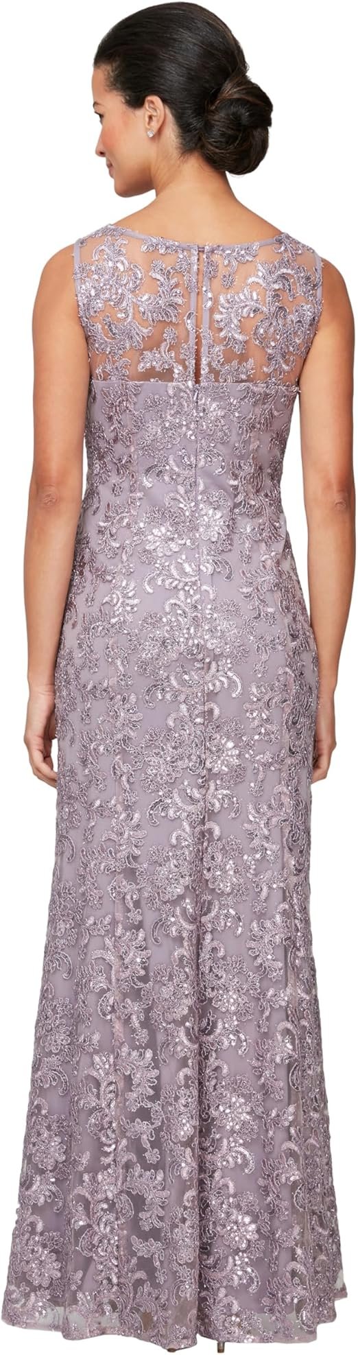 Women's Long Sleeveless Mother of The Bride Dress with Shawl (Petite and Regular Sizes)