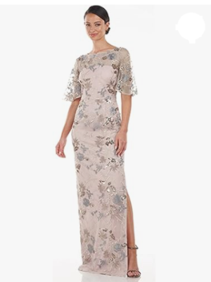 Women's Daphne Flutter Column Gown